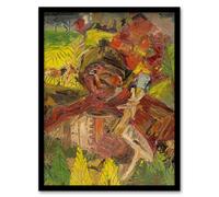Artery8 Lumberjack Abstract Portrait Kubincan Framed Wall Art Print A3