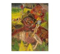 Artery8 Lumberjack Abstract Portrait Kubincan Wall Art Poster Print 12X16"