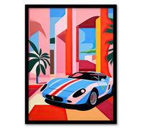 Artery8 Luxury is a State of Mind Graphic Sports Car Racing Artwork Framed Wall Art Print A4