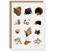 Artery8 Lydekker Art Card Small & Large Animals Vintage illustration in White Artery8 White