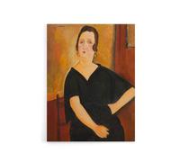 Artery8 Madame Amedee Portrait Modigliani Vintage Canvas Wall Art in Brown | Size: W12" x H16" Artery8 Brown W12" x H16"