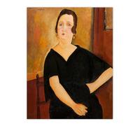 Artery8 Madame Amedee Portrait Unframed Wall Art Print Poster 12X16 Artwork By Modigliani : Artistic Wall Piece Adding Sophistication To Living Area Bedroom Or Office Environment
