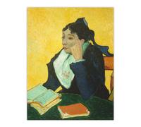 Artery8 Madame Joseph Michel Ginoux Van Gogh Vintage Wall Art Print Poster in Yellow | Size: W24" x H32" Artery8 Yellow W24" x H32"