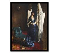 Artery8 Madame Paul Escudier Portrait Sargent Framed Wall Art Print | Size: A4 Artery8 Multicolor A4
