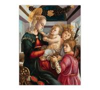 Artery8 Madonna & Child with Angels Botticelli Vintage Wall Art Print Poster | Size: W18" x H24" Artery8 Multicolor W18" x H24"