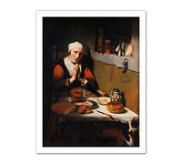 Artery8 Maes Old Woman Saying Grace The Prayer Without End Artwork Framed Wall Art Print 18X24 Inch