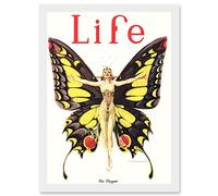 Artery8 Magazine 1922 Life Butterfly Dance Flapper Roaring Twenties A4 Artwork Framed Wall Art Print