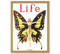 Artery8 Magazine 1922 Life Butterfly Dance Flapper Roaring Twenties A4 Artwork Framed Wall Art Print
