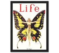 Artery8 Magazine 1922 Life Butterfly Dance Flapper Roaring Twenties A4 Artwork Framed Wall Art Print