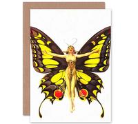 Artery8 Magazine 1922 Life Butterfly Flapper Dancer Birthday Art Card Artery8 Multicolor