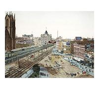 Artery8 Magnus New York Broadway 6th Ave 33rd St Railroad Station Premium Wall Art Canvas Print 18X24 Inch