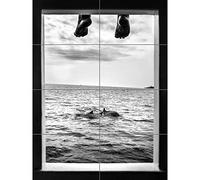 Artery8 Maldives Dolphins Feet XL Giant Panel Poster (8 Sections)