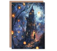Artery8 Greeting Card Man By Witch House Dark Forest Fantasy Art Blank For Him Or Her Art Birthday Card