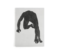 Artery8 Man muscles Anatomical silhouette study Stolk Canvas Wall Art Print in White | Size: W12" x H16" Artery8 White W12" x H16"