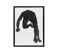 Artery8 Man muscles Anatomical silhouette study Stolk Framed Canvas Wall Art in White | Size: W18" x H24" Artery8 White W18" x H24"