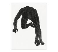 Artery8 Man muscles Anatomical silhouette study Stolk Wall Art Poster Print in White | Size: W12" x H16" Artery8 White W12" x H16"