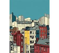 Artery8 Manchester City Architecture Styles Cityscape Extra Large XL Wall Art Poster Print