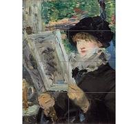 Artery8 Manet Woman Reading Book Impressionist Painting XL Giant Panel Poster (8 Sections)