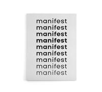 Artery8 Manifest Manifest Manifest Black White Modern Canvas Wall Art Print | Size: W24" x H32" Artery8 White W24" x H32"