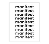 Artery8 Manifest Manifest Manifest Black White Modern Wall Art Print | Size: W24" x H32" Artery8 White W24" x H32"