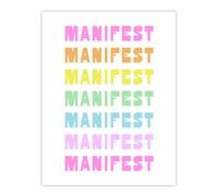 Artery8 Manifest Manifest Manifest Colourful Modern Wall Art Print | Size: W12" x H16" Artery8 Multicolor W12" x H16"