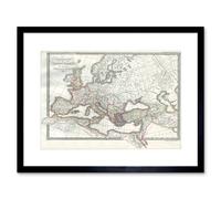 Wee Blue Coo Map 1850 Roman Empire East West Ancient Rome Frame Art Print Picture F12X007