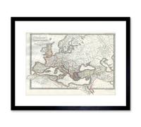 Wee Blue Coo Map 1850 Roman Empire East West Ancient Rome Frame Art Print Picture F12X007