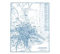 Artery8 Map 1888 Aberdeen City Scotland Plan Chart Large Wall Art Poster Print Thick Paper 18X24 Inch
