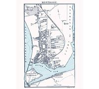 Artery8 Map 1888 Bartholemew Montrose Town Scotland Plan Large Wall Art Poster Print Thick Paper 18X24 Inch