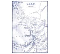 Artery8 Map 1888 Bartholemew Oban Town Scotland Plan Large Wall Art Poster Print Thick Paper 18X24 Inch