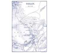 Artery8 Map 1888 Bartholemew Oban Town Scotland Plan Unframed Wall Art Print Poster Home Decor Premium