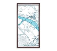 Artery8 Map 1888 Dunkeld Village Scotland Plan Chart Framed Wall Art Print Long 25X12 Inch