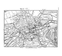 Artery8 Map 1888 Edinburgh City Scotland Plan Chart Art Print Canvas Premium Wall Decor Poster Mural