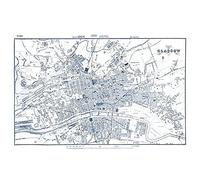 Artery8 Map 1888 Glasgow City Scotland Plan Chart Unframed Wall Art Print Poster Home Decor Premium