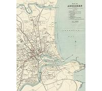 Artery8 Map 1934 Aberdeen City Scotland Plan Chart Extra Large XL Wall Art Poster Print