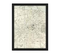 Artery8 Map 1935 Edinburgh City Scotland Plan Chart Artwork Framed Wall Art Print 18X24 Inch