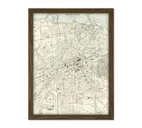 Artery8 Map 1935 Edinburgh City Scotland Plan Chart Artwork Framed Wall Art Print 18X24 Inch