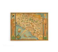 Artery8 Map Ames 1929 Historic California County Canvas Wall Art Print | Size: W18" x H24" Artery8 Multicolor W18" x H24"