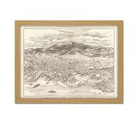 Artery8 Map ATCJ 1894 Bird's Eye View Hobart Tasmania Australia Artwork Framed Wall Art Print 18X24 Inch