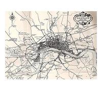 Artery8 Map Crown 1930 London City England 1660 Plan Chart Unframed Wall Art Print Poster Home Decor Premium
