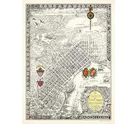 Artery8 Map Curtis 1930 Creole City New Orleans Premium Wall Art Canvas Print 18X24 Inch