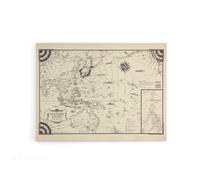 Artery8 Map Ernest Dudley Chase 1944 Pacific Victory Canvas Wall Art Print in Beige | Size: W24" x H32" Artery8 Beige W24" x H32"