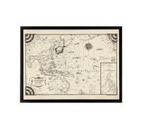 Artery8 Map Ernest Dudley Chase 1944 Pacific Victory Framed Canvas Wall Art Print in Beige | Size: W12" x H16" Artery8 Beige W12" x H16"