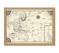 Artery8 Map Ernest Dudley Chase 1944 Pacific Victory Japan World War 2 WWII Artwork Framed A3 Wall Art Print