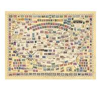 Artery8 Map Ernest Dudley Chase 1947 Stamps USA Pictorial Unframed Wall Art Print Poster Home Decor Premium