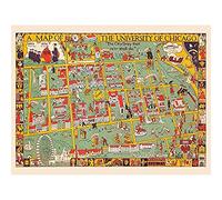 Artery8 Map Fisher 1932 University Chicago Alumnae Unframed Wall Art Print Poster Home Decor Premium