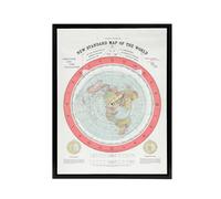 Artery8 Map Gleason 1892 World Time Framed Canvas Wall Art Print | Size: W24" x H32" Artery8 Multicolor W24" x H32"