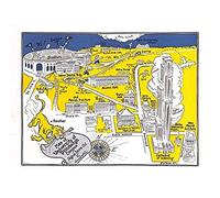 Artery8 Map Hungerford 1935 University Pittsburgh Pictorial Art Print Canvas Premium Wall Decor Poster Mural