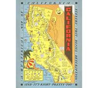 Artery8 Map Lindgren 1948 California Pictorial Large Wall Art Poster Print Thick Paper 18X24 Inch