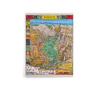 Artery8 Map Mora 1931 Yosemite Valley Canvas Wall Art Print | Size: W12" x H16" Artery8 Multicolor W12" x H16"